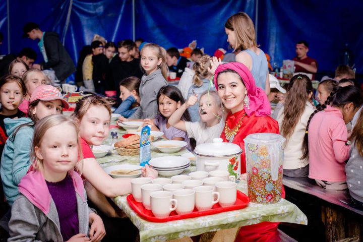 Children at Christian Camp in Russia