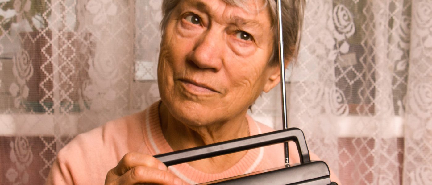 Older Woman with Radio